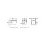 CALM ΛΕΚΑΝΗ ΚΡΕΜΑΣΤΗ RIMLESS ΜΕ ΚΑΛΥΜΜΑ DUROPLAST SOFT CLOSE ΑΦΑΙΡΟΥΜΕΝΟ - Image 2