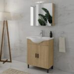 ΣΕΤ ΕΠΙΠΛΟ ΜΠΑΝΙΟΥ LUNA 65 SLAVONIA OAK  DROP