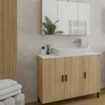 ΣΕΤ ΕΠΙΠΛΟ ΜΠΑΝΙΟΥ ROMA 100 SLAVONIA OAK  WHITE TOP DROP