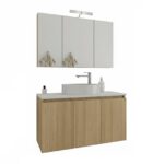 ΣΕΤ ΕΠΙΠΛΟ ΜΠΑΝΙΟΥ VERONA 90 WHITE TOP SLAVONIA OAK DROP