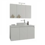 ΣΕΤ ΕΠΙΠΛΟ ΜΠΑΝΙΟΥ VERONA 100 WHITE TOP WHITE DROP