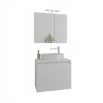 ΣΕΤ ΕΠΙΠΛΟ ΜΠΑΝΙΟΥ VERONA 75 WHITE TOP WHITE  DROP