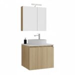 ΣΕΤ ΕΠΙΠΛΟ ΜΠΑΝΙΟΥ VERONA 75 WHITE TOP SLAVONIA OAK  DROP