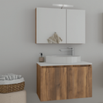 ΣΕΤ ΕΠΙΠΛΟ ΜΠΑΝΙΟΥ VERONA 60 WHITE TOP AMBER BAROQUE OAK DROP
