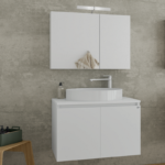 ΣΕΤ ΕΠΙΠΛΟ ΜΠΑΝΙΟΥ VERONA 60 WHITE TOP WHITE DROP