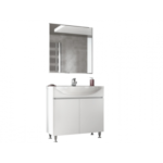 ΣΕΤ ΕΠΙΠΛΟ ΜΠΑΝΙΟΥ ALPHA 75 WHITE PLAIN MIRROR DROP