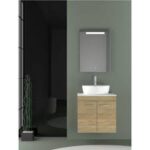 ΕΠΙΠΛΟ ΜΠΑΝΙΟΥ ΚΡΕΜΑΣΤΟ EMILY VII 60CM LIGHT HICKORY