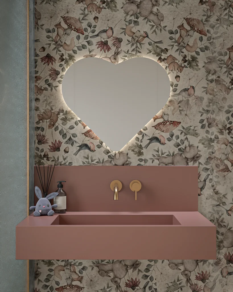 HEART ΚΑΘΡΕΦΤΗΣ ΤΟΙΧΟΥ ΠΑΙΔΙΚΟ ΣΧΕΔΙΟ HEART 65X55 - Image 1