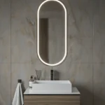 ΚΑΘΡΕΦΤΗΣ ΤΟΙΧΟΥ SEMI OVAL MAT LED 40X80