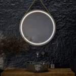 ΚΑΘΡΕΦΤΗΣ ΤΟΙΧΟΥ ΜΕ ΣΧΟΙΝΙ CIRCLE ROPE LED Φ70