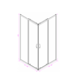 Χρωμέ Καμπίνα Ντους 80×80/90×90 cm (27531) - Image 2