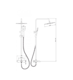 Τηλεσκοπικό Σύστημα Ντους Satin Chrome (6413) - Image 3