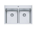 Νεροχύτης Κουζίνας INOX με 2 Γούρνες Premium