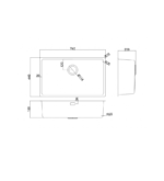 Νεροχύτης Κουζίνας INOX SATIN (7444T) - Image 3