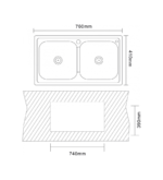 Νεροχύτης Κουζίνας INOX (7641GR) - Image 3