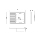 Νεροχύτης Κουζίνας INOX (8060A20R) - Image 2